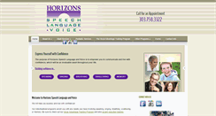 Desktop Screenshot of horizonsspeech.com