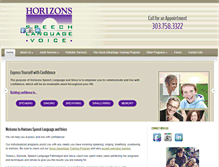 Tablet Screenshot of horizonsspeech.com